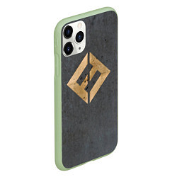 Чехол iPhone 11 Pro матовый Concrete and Gold - Foo Fighters, цвет: 3D-салатовый — фото 2