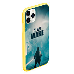 Чехол iPhone 11 Pro матовый Алан Уэйк арт, цвет: 3D-желтый — фото 2