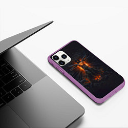 Чехол iPhone 11 Pro матовый Clayman - In Flames, цвет: 3D-фиолетовый — фото 2
