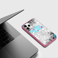 Чехол iPhone 11 Pro матовый Игра в кальмара, цвет: 3D-малиновый — фото 2