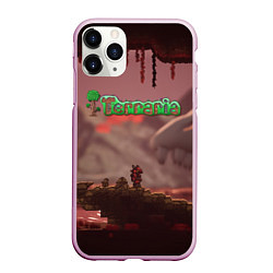 Чехол iPhone 11 Pro матовый Terraria Тэррария, цвет: 3D-розовый