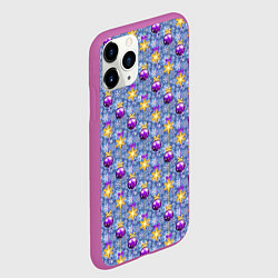 Чехол iPhone 11 Pro матовый Новогодние Ёлочные Украшения, цвет: 3D-фиолетовый — фото 2