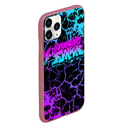 Чехол iPhone 11 Pro матовый Friday Night Funkin трещины, цвет: 3D-малиновый — фото 2