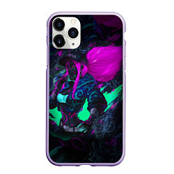 Чехол iPhone 11 Pro матовый KDA AKALI NEON АКАЛИ НЕОН LEAGUE OF LEGENDS, цвет: 3D-светло-сиреневый