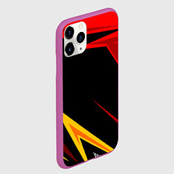 Чехол iPhone 11 Pro матовый Уникальные линии, цвет: 3D-фиолетовый — фото 2
