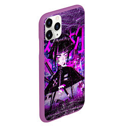 Чехол iPhone 11 Pro матовый Cyberpunk Samurai Anime, цвет: 3D-фиолетовый — фото 2