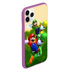 Чехол iPhone 11 Pro матовый 3DMario, цвет: 3D-фиолетовый — фото 2