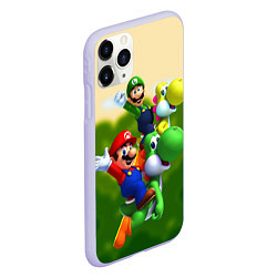 Чехол iPhone 11 Pro матовый 3DMario, цвет: 3D-светло-сиреневый — фото 2