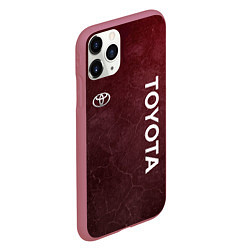 Чехол iPhone 11 Pro матовый TOYOTA RED GRUNGE, цвет: 3D-малиновый — фото 2