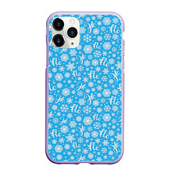 Чехол iPhone 11 Pro матовый Смех Санты, цвет: 3D-светло-сиреневый