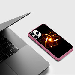 Чехол iPhone 11 Pro матовый А т о м, цвет: 3D-малиновый — фото 2