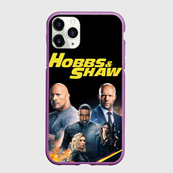 Чехол iPhone 11 Pro матовый Hobbs & Shaw, цвет: 3D-фиолетовый