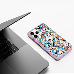 Чехол iPhone 11 Pro матовый Jinx Ahegao, цвет: 3D-розовый — фото 2