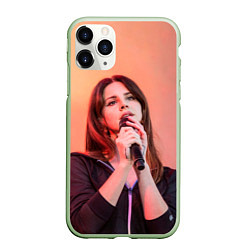 Чехол iPhone 11 Pro матовый Лана на концерте, цвет: 3D-салатовый
