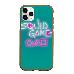 Чехол iPhone 11 Pro матовый Squid game a, цвет: 3D-коричневый