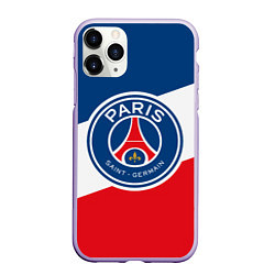 Чехол iPhone 11 Pro матовый Paris Saint-Germain FC, цвет: 3D-светло-сиреневый