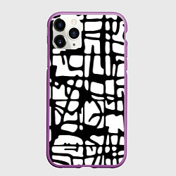 Чехол iPhone 11 Pro матовый Черно-Белый мотив Cantabrigiensia, подходящий для, цвет: 3D-фиолетовый
