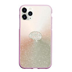 Чехол iPhone 11 Pro матовый Мозг на фоне АПВ 7 1 22, цвет: 3D-розовый