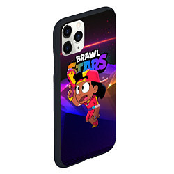 Чехол iPhone 11 Pro матовый Мег BrawlStars space, цвет: 3D-черный — фото 2