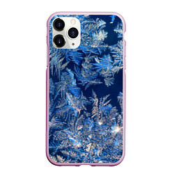 Чехол iPhone 11 Pro матовый Снежинки макро snowflakes macro, цвет: 3D-розовый