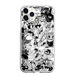 Чехол iPhone 11 Pro матовый One Piece Манга страницы, цвет: 3D-белый