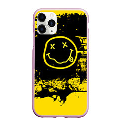 Чехол iPhone 11 Pro матовый Нирвана Гранж Nirvana Smile, цвет: 3D-розовый