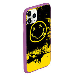 Чехол iPhone 11 Pro матовый Нирвана Гранж Nirvana Smile, цвет: 3D-фиолетовый — фото 2