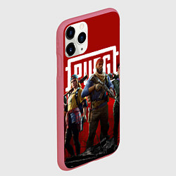 Чехол iPhone 11 Pro матовый ПАБГ КОРОЛЕВСКАЯ БИТВА PUBG, цвет: 3D-малиновый — фото 2