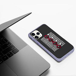 Чехол iPhone 11 Pro матовый Игра в кальмара - символы, цвет: 3D-светло-сиреневый — фото 2