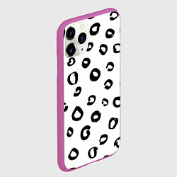 Чехол iPhone 11 Pro матовый Леопардовый окрас, цвет: 3D-фиолетовый — фото 2