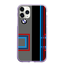 Чехол iPhone 11 Pro матовый Автомобиль BMW БМВ, цвет: 3D-светло-сиреневый