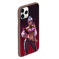 Чехол iPhone 11 Pro матовый League of Legends Qiyana, цвет: 3D-коричневый — фото 2