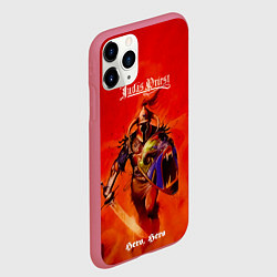 Чехол iPhone 11 Pro матовый Hero, Hero - Judas Priest, цвет: 3D-малиновый — фото 2