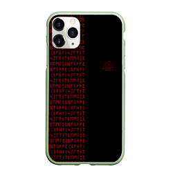 Чехол iPhone 11 Pro матовый ВАЛЬКНУТ РУНИЧЕСКИЙ АЛФАВИТ, цвет: 3D-салатовый