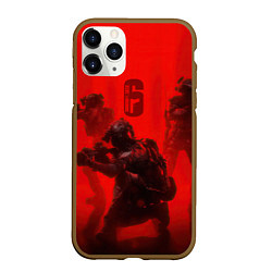 Чехол iPhone 11 Pro матовый RAINBOW SIX SIEGE 6 ОСАДА РАДУГА, цвет: 3D-коричневый