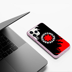 Чехол iPhone 11 Pro матовый RED HOT CHILI PEPPERS, RHCP, цвет: 3D-розовый — фото 2