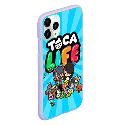 Чехол iPhone 11 Pro матовый Toca Life, цвет: 3D-светло-сиреневый — фото 2