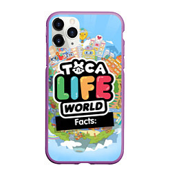 Чехол iPhone 11 Pro матовый Toca Life World, цвет: 3D-фиолетовый
