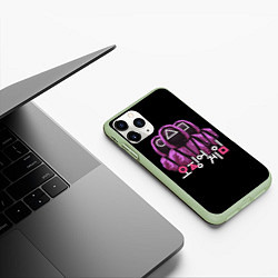 Чехол iPhone 11 Pro матовый Squid Game Guards, цвет: 3D-салатовый — фото 2