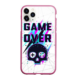 Чехол iPhone 11 Pro матовый Game OVER - NEON 3D, цвет: 3D-малиновый