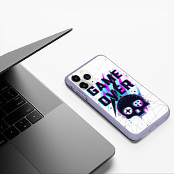 Чехол iPhone 11 Pro матовый Game OVER - NEON 3D, цвет: 3D-светло-сиреневый — фото 2
