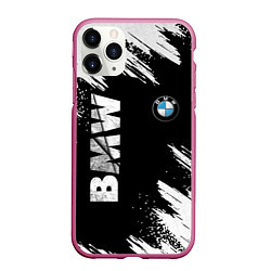 Чехол iPhone 11 Pro матовый BMW GRUNGE БМВ ГРАНЖ, цвет: 3D-малиновый