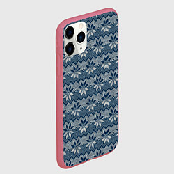 Чехол iPhone 11 Pro матовый Северные Узоры алатырь, цвет: 3D-малиновый — фото 2