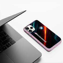 Чехол iPhone 11 Pro матовый BMW M PERFORMANCE NEON БМВ М НЕОН, цвет: 3D-розовый — фото 2