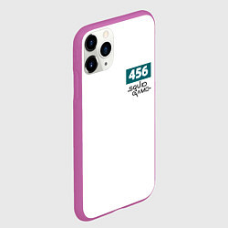 Чехол iPhone 11 Pro матовый Игра в кальмара, номер 456, цвет: 3D-фиолетовый — фото 2