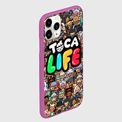 Чехол iPhone 11 Pro матовый Toca Life, цвет: 3D-фиолетовый — фото 2