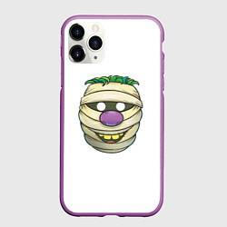 Чехол iPhone 11 Pro матовый Улыбающейся голова мумии, цвет: 3D-фиолетовый