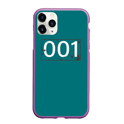 Чехол iPhone 11 Pro матовый Игрок в кальмара 001, цвет: 3D-фиолетовый