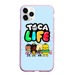 Чехол iPhone 11 Pro матовый Toca Life: Logo, цвет: 3D-розовый