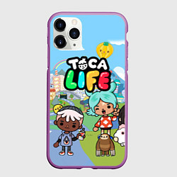 Чехол iPhone 11 Pro матовый Toca Life, цвет: 3D-фиолетовый